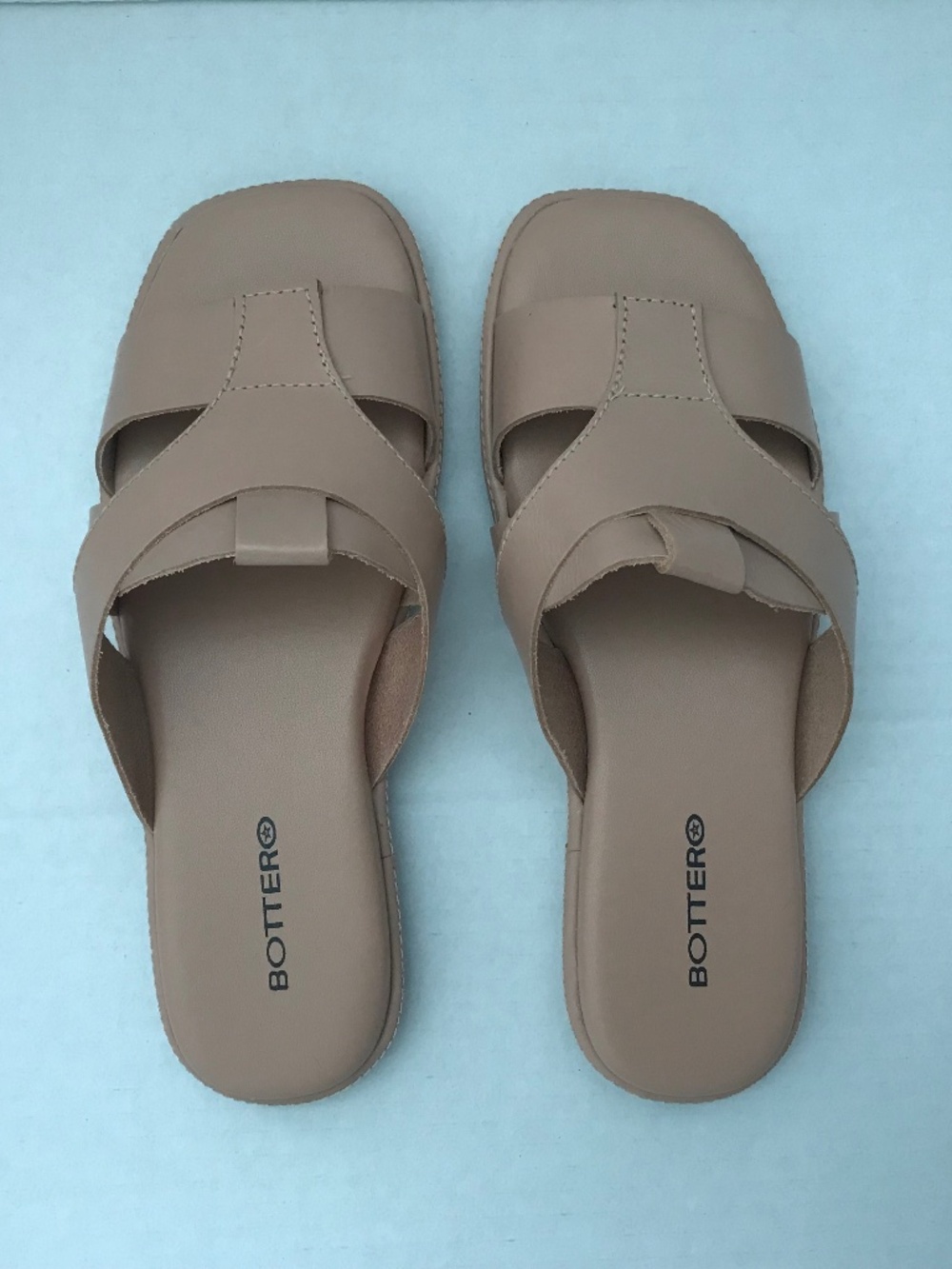 Slip On Flat Sandals BOTTERO Leather Size 7